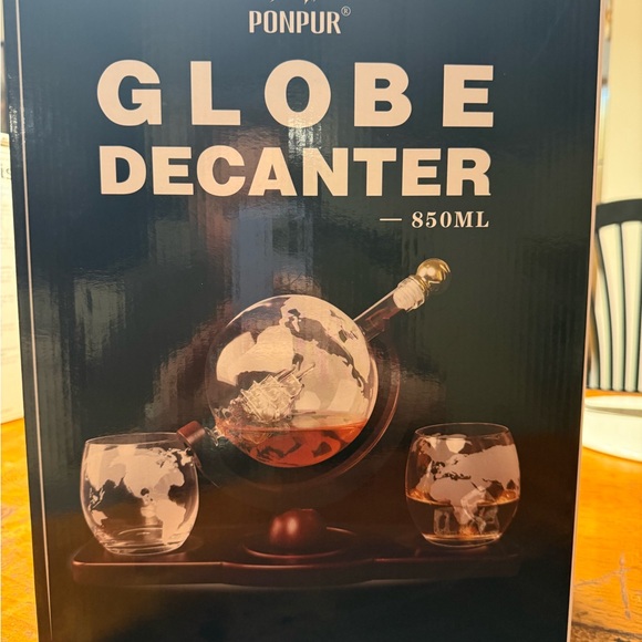 Ponpur Globe Decanter Set with Coasters - Picture 2 of 2